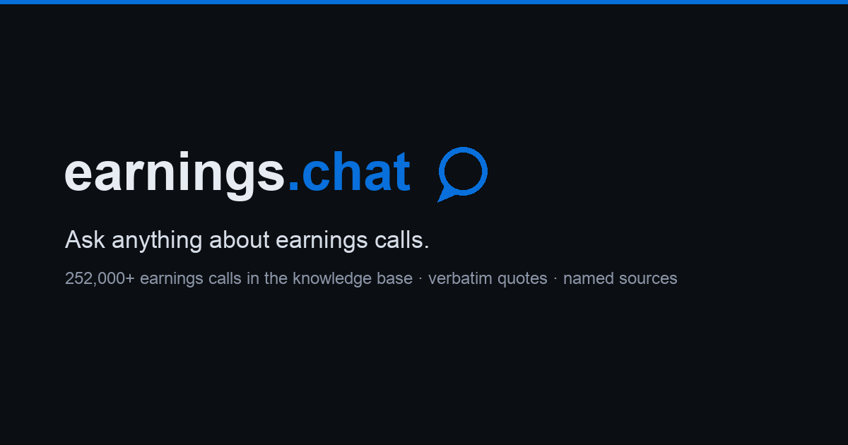 earnings.chat — ask every earnings call a question visual